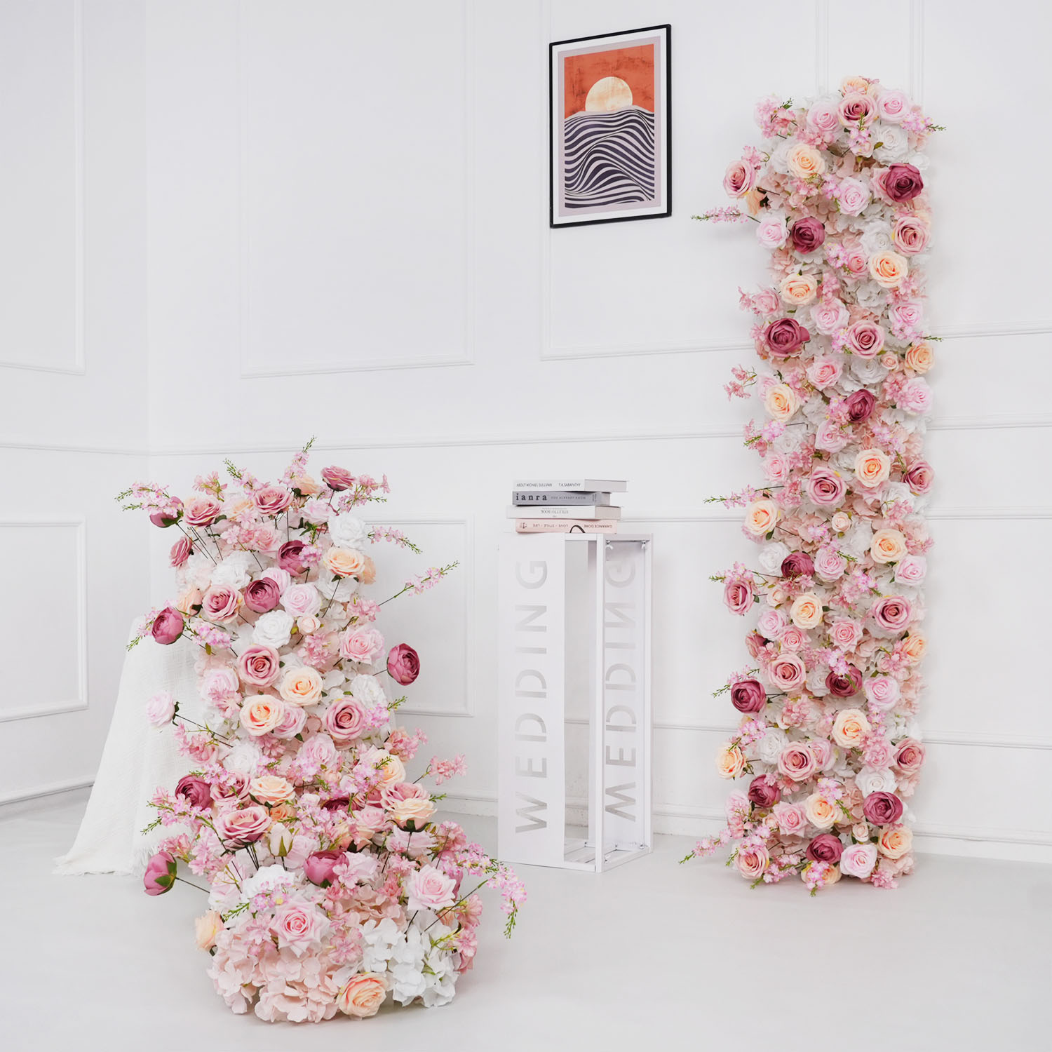 Flower Wall Panel - Uflower luxe fleur artificielle rangée fête