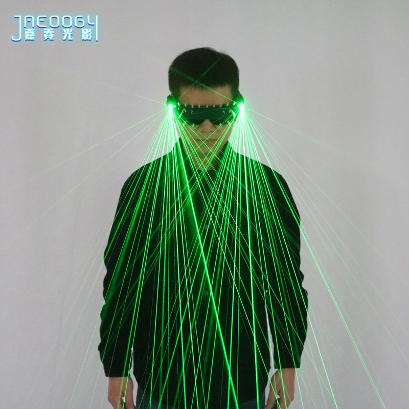 Event Party Dj - Lunettes Laser Vertes Cyberpunk à Rivets,