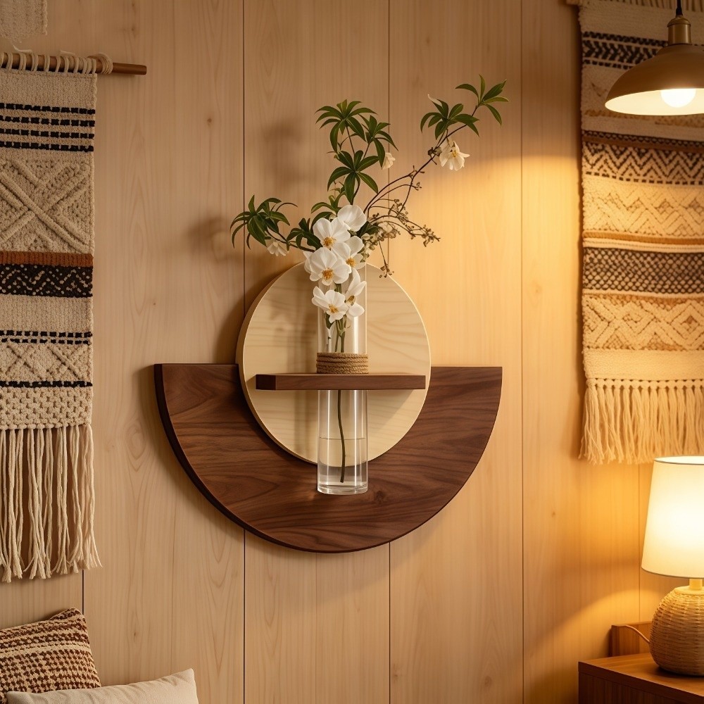 Étagère murale ovale en bois p - Flower Wall Panel avis et prix